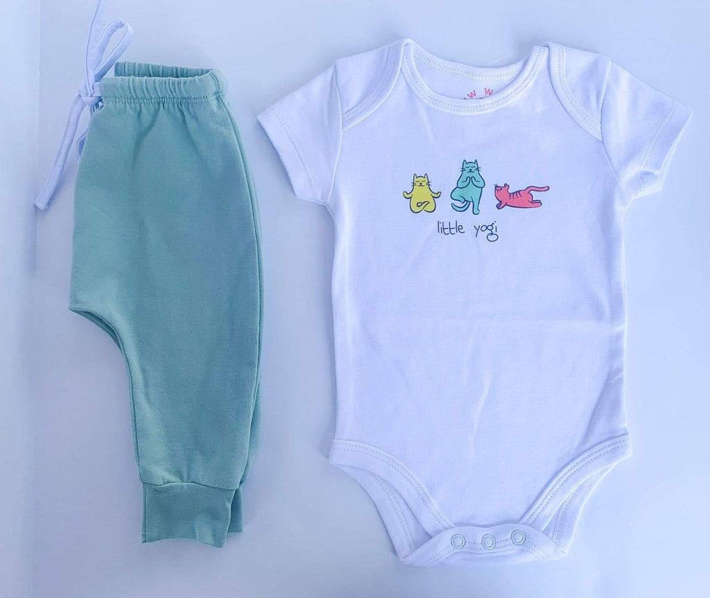 Organic Baby Harem Pants in Green | harem pants | www.newwavesupplyco.com