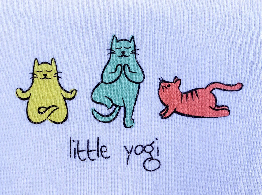 Organic Baby Kitten Yoga Bundle | onesie + harem pants | www.newwavesupplyco.com