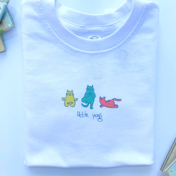 Toddler "Little Yogi" Cat T-Shirt | shirt | www.newwavesupplyco.com