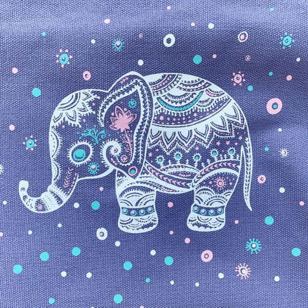 Indian Lotus Elephant Yoga Bag in Army Green