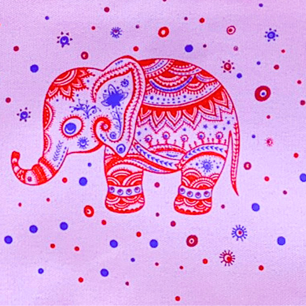 Indian Lotus Elephant Yoga Bag in Pink
