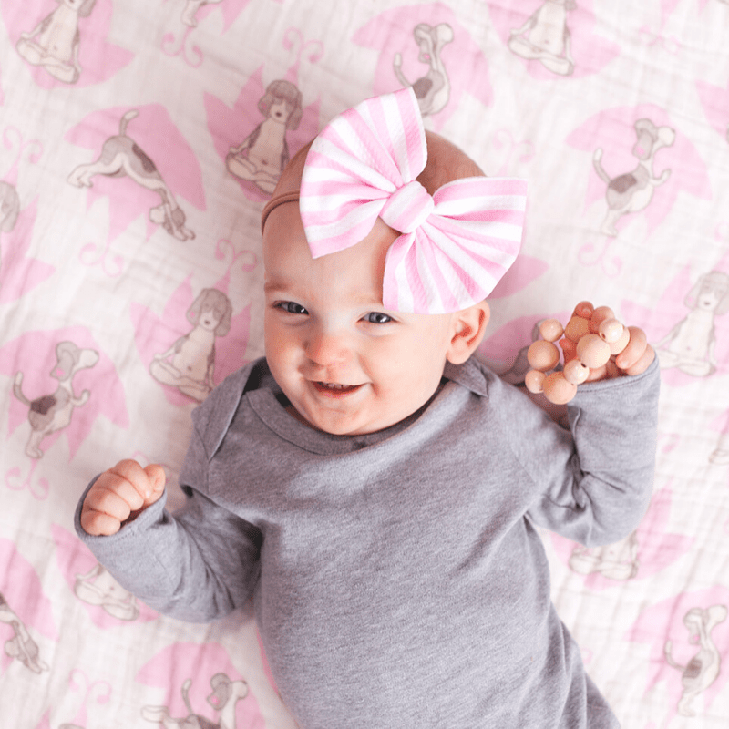 Downward Dog Yoga Swaddle in Pink