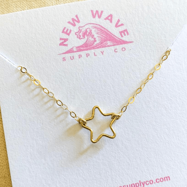 The Gold Petite Lucky Star Necklace | necklace | www.newwavesupplyco.com